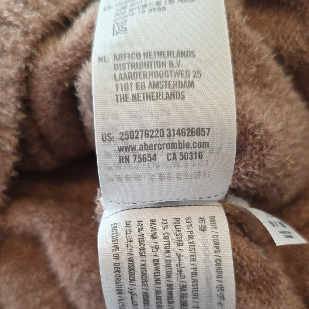 Abercrombie & Fitch Kids Soft Knit Button Front Cropped Brown Cardigan Girl 9/10 - Picture 9 of 11